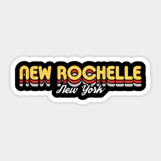 Retro New Rochelle New York Sticker